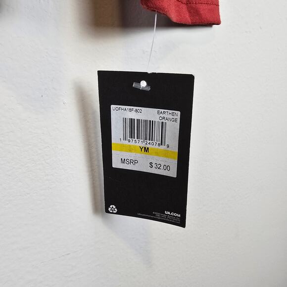 Under Armour Bear Map Long Sleeve T-Shirt Size YMD/10-12 Earthen Orange - Picture 4 of 5